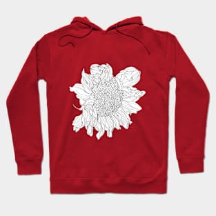 Sunflower Cut Out Line Art Hoodie